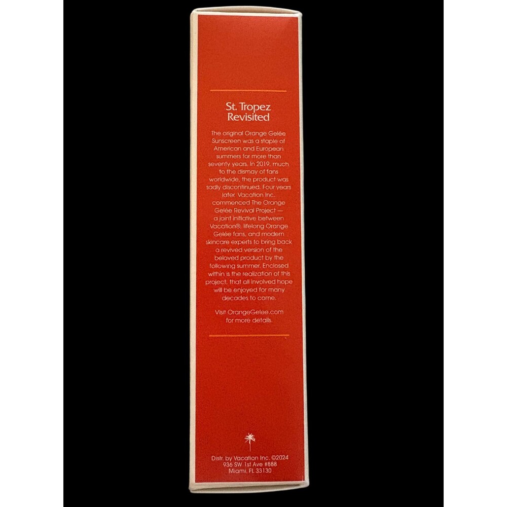 Vacation Orange Gelee SPF 30 Broad Spectrum Sunscreen Gel 3.12oz New In Box - Picture 7 of 7